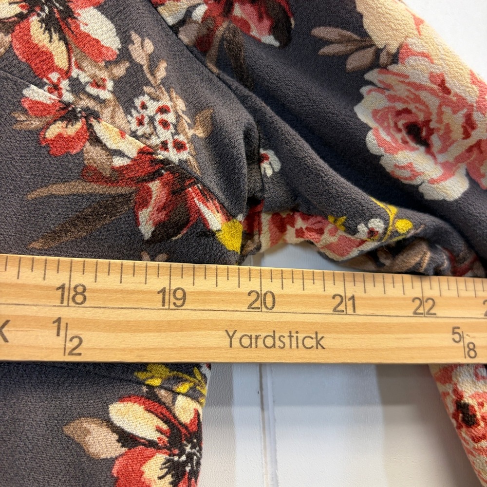 Torrid Boho Floral Babydoll Peplum Blouse Womens Size 1X Cottage Peasant Prairie - Picture 4 of 10